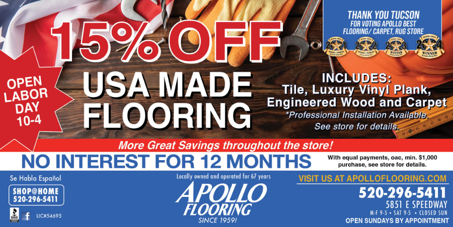15% off USA Made Flooring sale